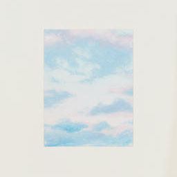 scattered clouds in pastel pink and blue sky.
