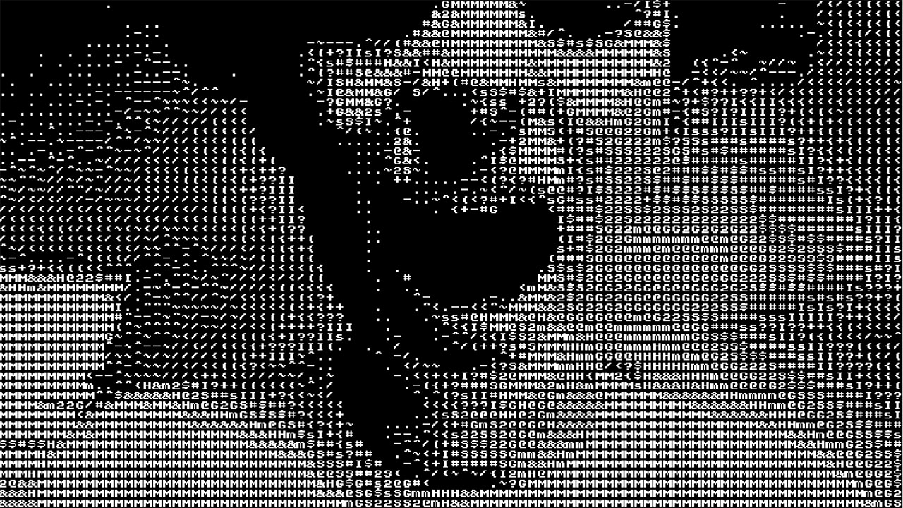 black and white coding, face silhouette portrait with digital symbols as outline.