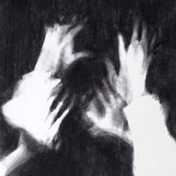 Abstract black and white image of hands